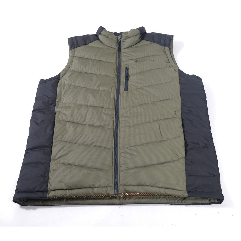Columbia Puffer Vest Mens L Green Labyrinth Canyon Omni-Heat Infinity Quilted